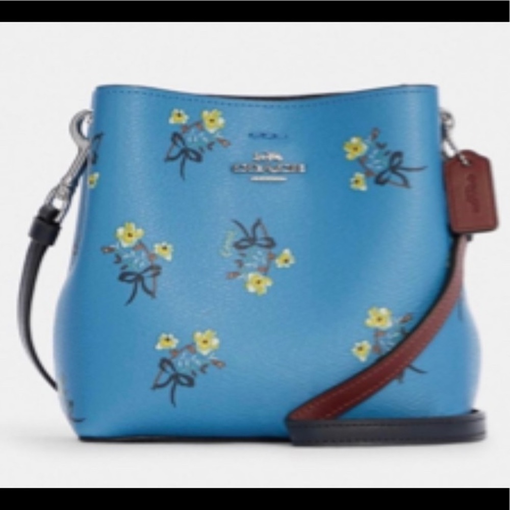 Coach Mini Town Bucket Bag Floral Bow Print